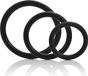 CalExotics California Exotic Novelties Tri-Ring Cockring Zwart Siliconen Ø 2.50 cm