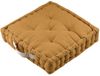 Stof Textile Coussin de sol DUO - moutarde - coton - 42 x 42 x 10 cm - carré