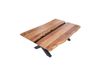 Table basse ORKAN 105 cm en acacia massif et métal noir