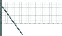 vidaXL Euro-hek met grondbevestiging 25 x 0,8 m PVC-Coated Staal Groen