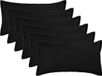 vidaXL - Taie d'oreiller - 6 pièces - Noir - 40 x 70 cm