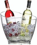 BarCraft helder acryl dubbelzijdig fles drankemmer koeler 3,5 x 21,5 x 27 cm