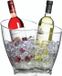 BarCraft helder acryl dubbelzijdig fles drankemmer koeler 3,5 x 21,5 x 27 cm