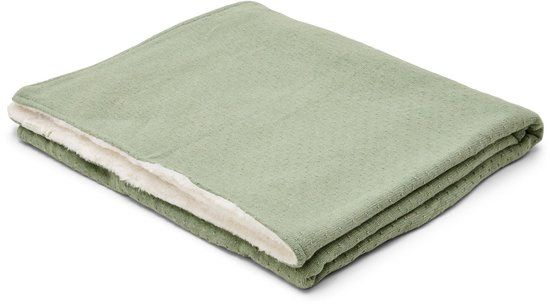 Little Dutch Gebreid ledikantdeken - Fleece – Groen – Essentials