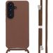 imoshion Étui en silicone avec cordon pour le Samsung Galaxy S26 - Marron