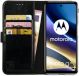 Rosso Element Book Case Wallet Hoesje Geschikt voor Motorola Moto G51 | Portemonnee | 3 Pasjes | Magneetsluiting | Stand Functie | Zwart