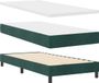vidaXL Boxspringbed met hoofdeinde, donkergroen, 200 x 100 cm, fluweel