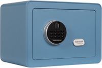 Rottner Tresor Rottner Meubelkluis Vintage Blauw met Elektronisch slot - Noodsleutel - 25x35x25cm