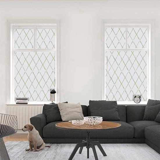 Simple Fix Raamfolie - Isolerend - Statisch - Plakfolie - Zonwerend - Anti Inkijk - Geruit - 45x300cm