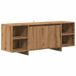 Syfax Artisanaal Tv-meubel 130x35x50 cm bewerkt hout artisanaal eikenkleur