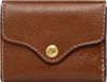 FOSSIL Portemonnee Heritage Trifold Brown Bruine