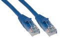 RS PRO Ethernetkabel Cat.5e, 0,5m, blauwe patchkabel, A RJ45 U/UTP stekker, B RJ45, PVC