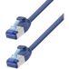 LogiLink CP5006S RJ45 Netzwerkkabel, Patchkabel CAT 6a S/FTP 0,15 m blau flammhemmend, halogenfrei 1 Stück