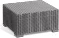 Allibert California Table de jardin - 68 x 68 x 35 cm – Table d'appoint en plastique – Résistant aux intempéries – Résistant aux UV – Gris clair – Pour jardin, balcon ou terrasse – Facile à nettoyer