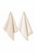 Zusss Set de cuisine Motif tissé Amour 100% Coton Blanc / Or