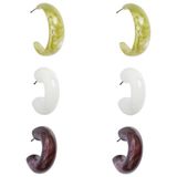 PIECES PCPENOLOPE - set van 3 multi oorbellen