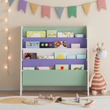 en.casa Kinderboekenkast Hornnes Aqua Dream motief 60x62x28 cm