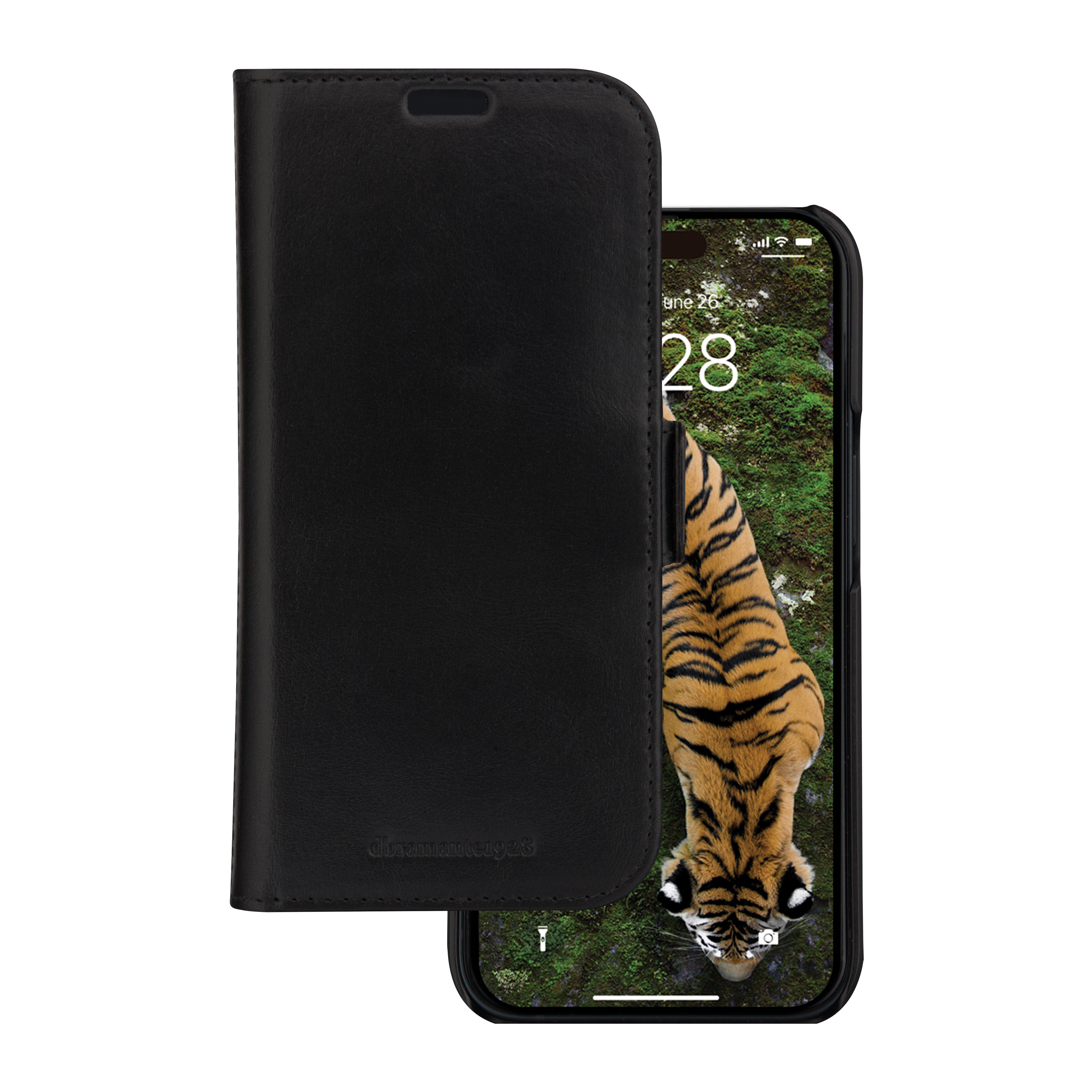dbramante1928 Lynge Bookcase hoesje voor Apple iPhone 15 Plus - Zwart Leer