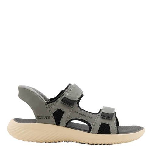 Skechers Bounder Swift Fit imitatieleren sandalen grijs
