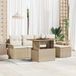 Prolenta Maison Exclusive - Tuinset met 6 zitplaatsen, beige, van polyrotan