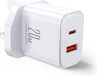 Joyroom FlashSeries JR-TCF05 Chargeur 20W USB-A USB-C - Blanc
