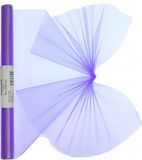 Merkloos Organza stof - 3x - paars - 40 x 200 cm - op rol - Hobbystof/knutselstof - Decoratie stoffen - Organza/gaas stoffen