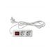 Wit stopcontact met 2 stopcontacten, 1,5 m binnenkabel