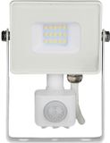 BES LED LED Bouwlamp 10 Watt met Sensor - Warm Wit 3000K - Aluminium - IP65