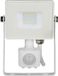 BES LED LED Bouwlamp 10 Watt met Sensor - Warm Wit 3000K - Aluminium - IP65