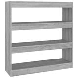 VidaXL Boekenkast/kamerscherm 100x30x103 cm grijs sonoma eikenkleurig