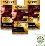 SYOSS Oleo Intense 5-92 Rouge Éclatant Coloration Cheveux - 3 pièces