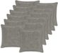 vidaXL - Kussensloop - 12 stuks - Hout - Lichtgrijs - 45 x 45 cm - Nep Konijnenbont