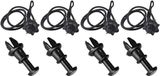 OEM Holland Connections 4-pack universele autospanbanden, dakdrager-/kofferbakspanbanden met kogelbevestigingssysteem, zwart, 45 cm