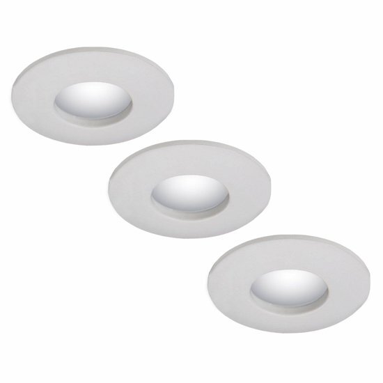 Philips Dimbare Badkamer inbouwspot Barcelona - LED - 5 Watt spot IP44 - 2700K warm wit - Set 3 spots