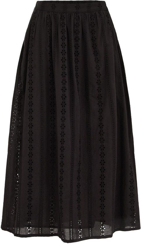 WE Fashion Dames midi rok met broderie anglaise