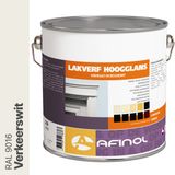 Afinol Hoogglans Lakverf Verkeerswit (RAL 9016) 2,5 liter