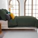 TRANKIELO® - Beddengoedset olijfgroen 135 x 200 cm - Microvezel, strijkvrij & kreukvrij, 2-delig
