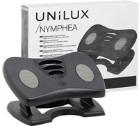 Unilux Nymphea Voetsteun, verstelbaar, antislip, dynamische voetensteun, voetenbank voor kantoor en thuis, zwart