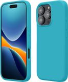 kwmobile telefoonhoesje geschikt voor Apple iPhone 16 Pro Max - Hoesje met siliconen coating - Smartphone case in ijsblauw