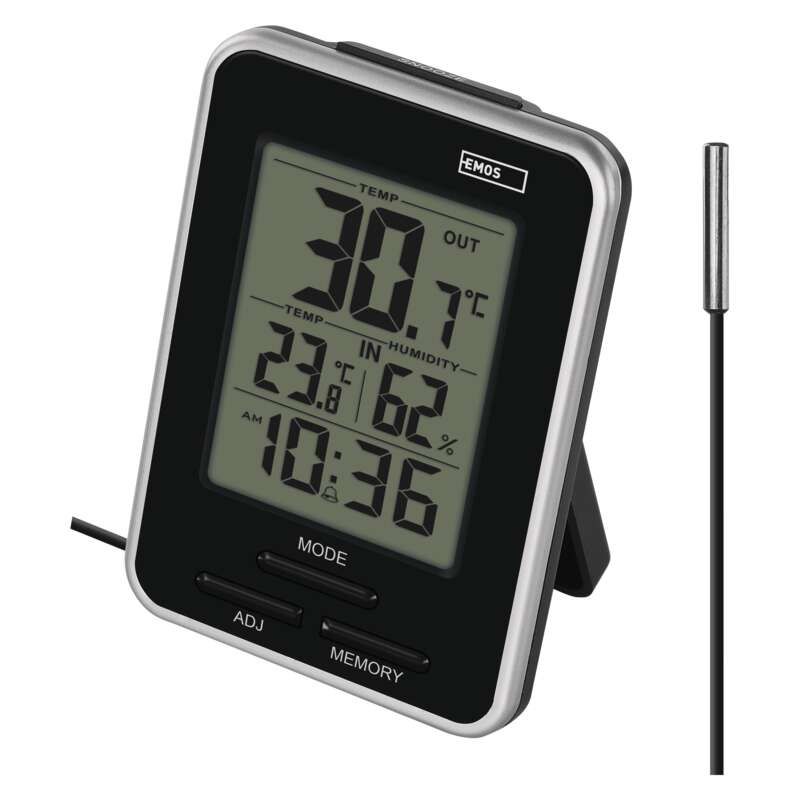 Emos E0121 Insteekthermometer - Zwart/Zilver