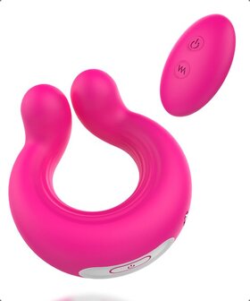 Roze Vibrerende Cockring met Afstandsbediening - Siliconen - Waterdicht