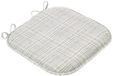 Sweet Home Collection 4 stuks stoelkussens van traagschuim met bevestigingen, honingraatpatroon, antislip rubberen achterkant, 40,6 x 40,6 cm, Aria zilver/crème