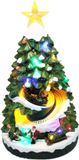 Merkloos / Sans marque Kerstdorp Kerstboom - Met Verlichting en Beweging - 40 cm