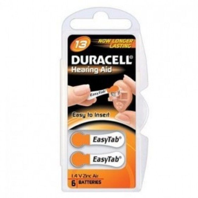 Duracell DA13 ACUSTICA 6 x 1.40V Batterijen Oranje/Metallic