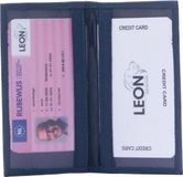 LeonDesign Pasjeshouder - Leer - Donkerblauw