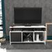 OEM TV-standaard, 120 cm, wit/antraciet, melamine-gecoat spaanplaat