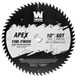 WEN BL1060C Apex 10-inch 60-tandcarbide getipt fijn-afwerking houtbewerking zaagblad