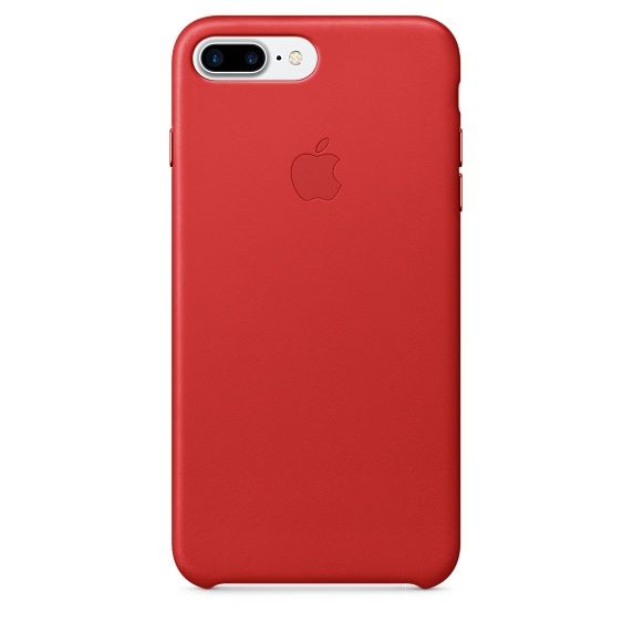 Apple iPhone 7 Plus Skin Case - Red - Leather/Microfibre