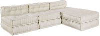 vidaXL Modulebankeenheid Stof Crèmekleurig 210 x 140 x 56 cm
