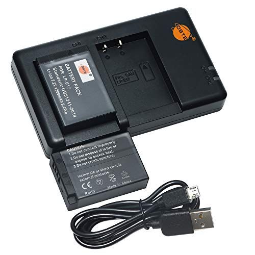 DSTE 2PCS LP-E17 (1300mAh/7.2V) batterijlader, compatibel met Canon EOS M6 Mark II M3 M5 77D 750D 760D 8000D 9000D Kiss X8i Rebel T6i T6s EOS Rebel SL3(EOS 250D / EOS Kiss X10) digitale SLR camera's